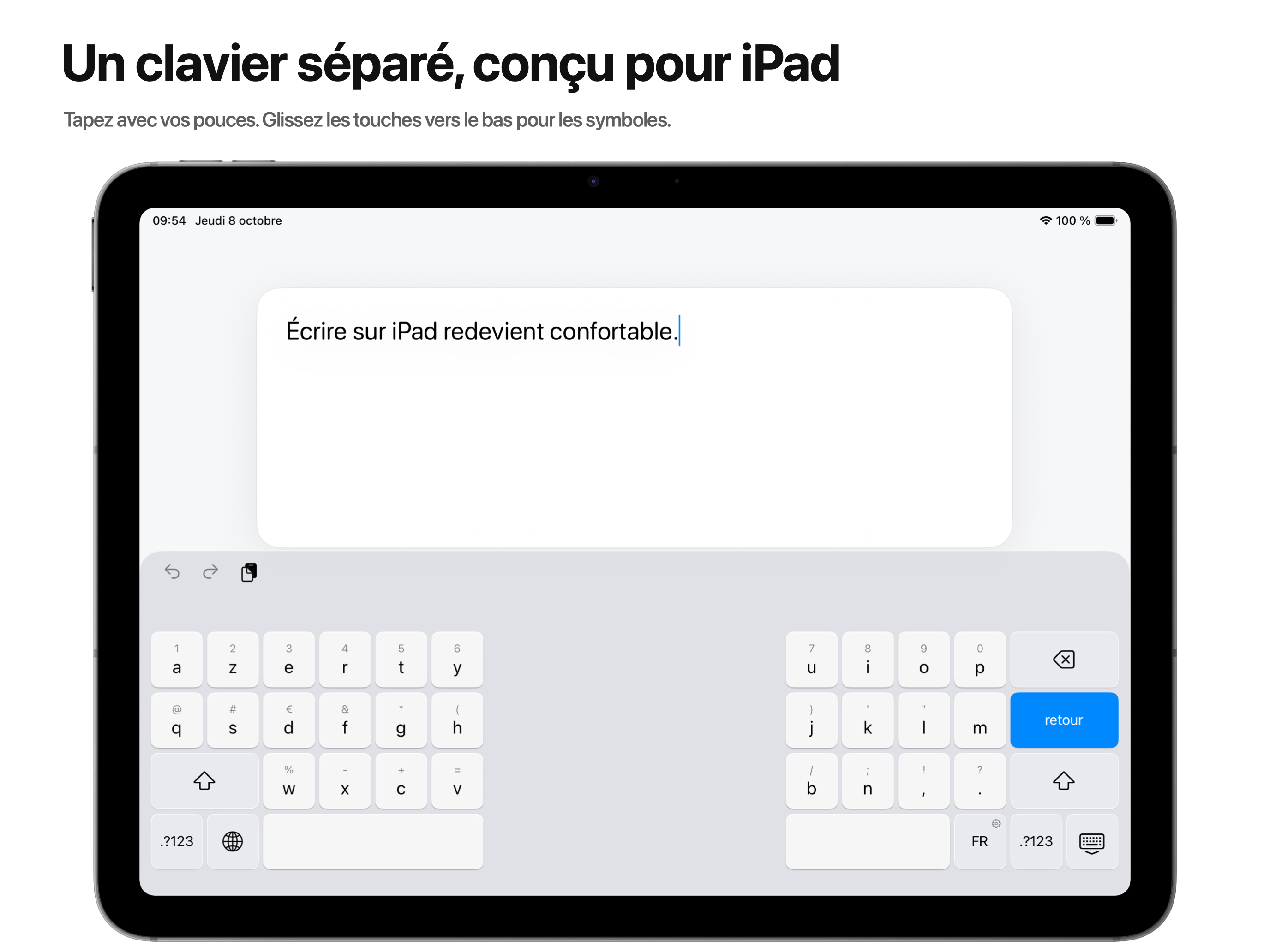 Un clavier séparé, conçu pour iPad