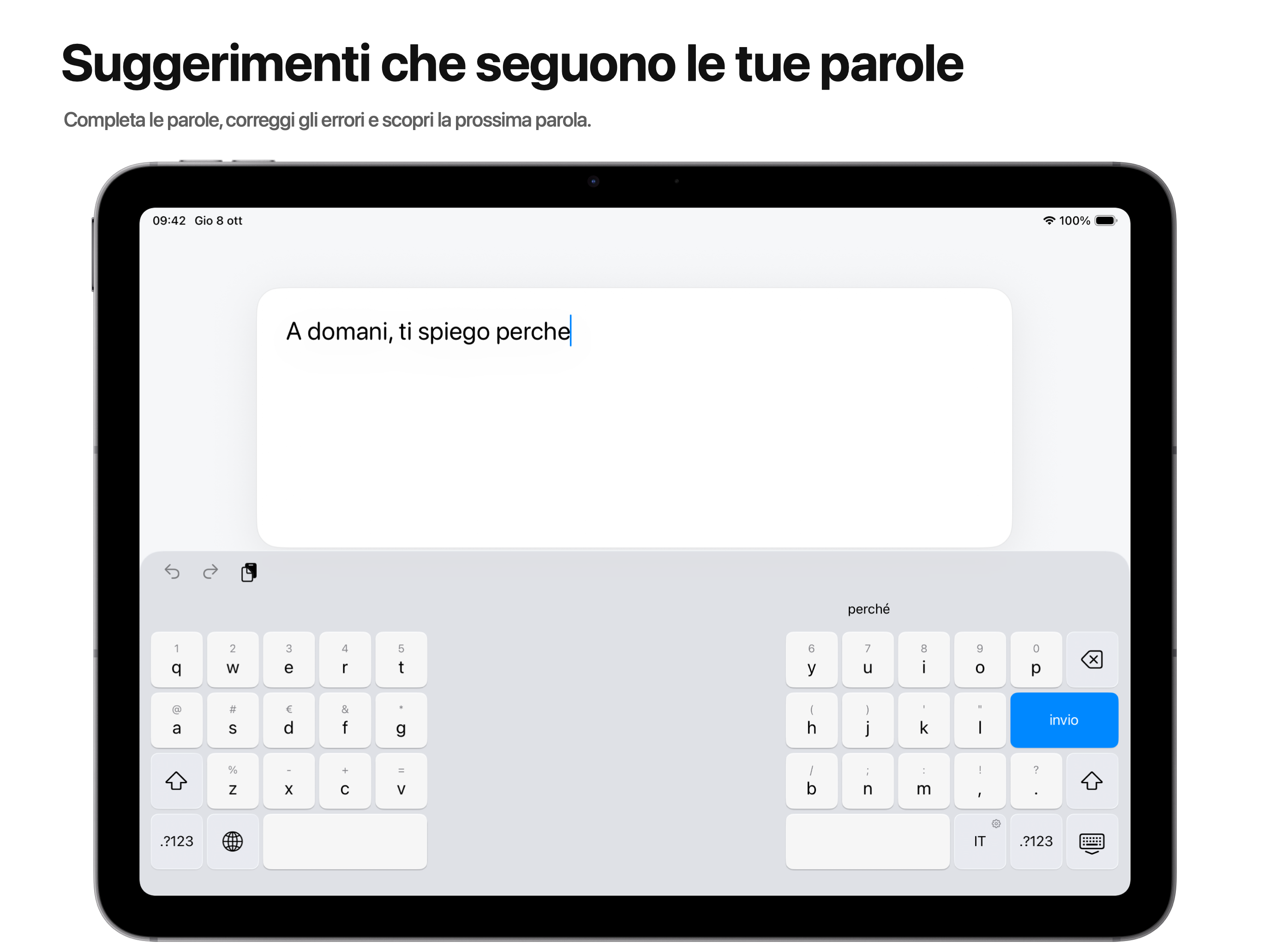 Suggerimenti che seguono le tue parole