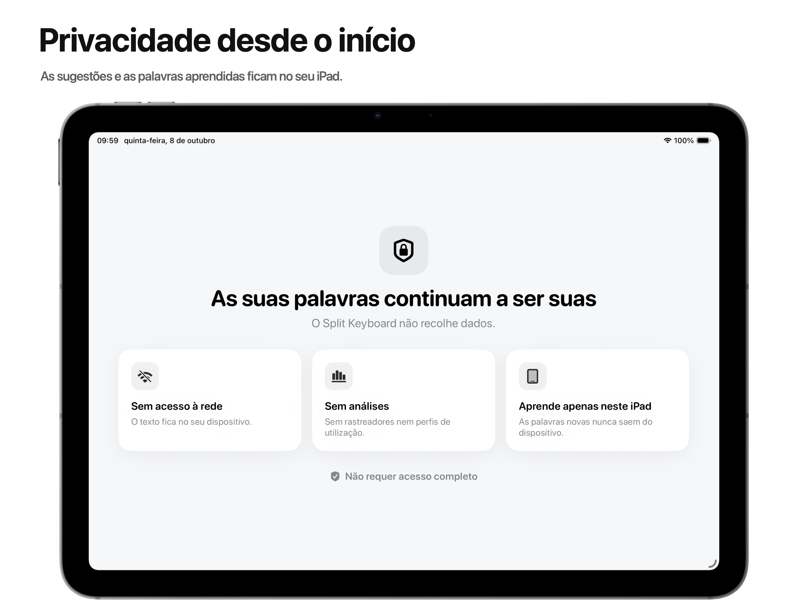 Privacidade desde o início