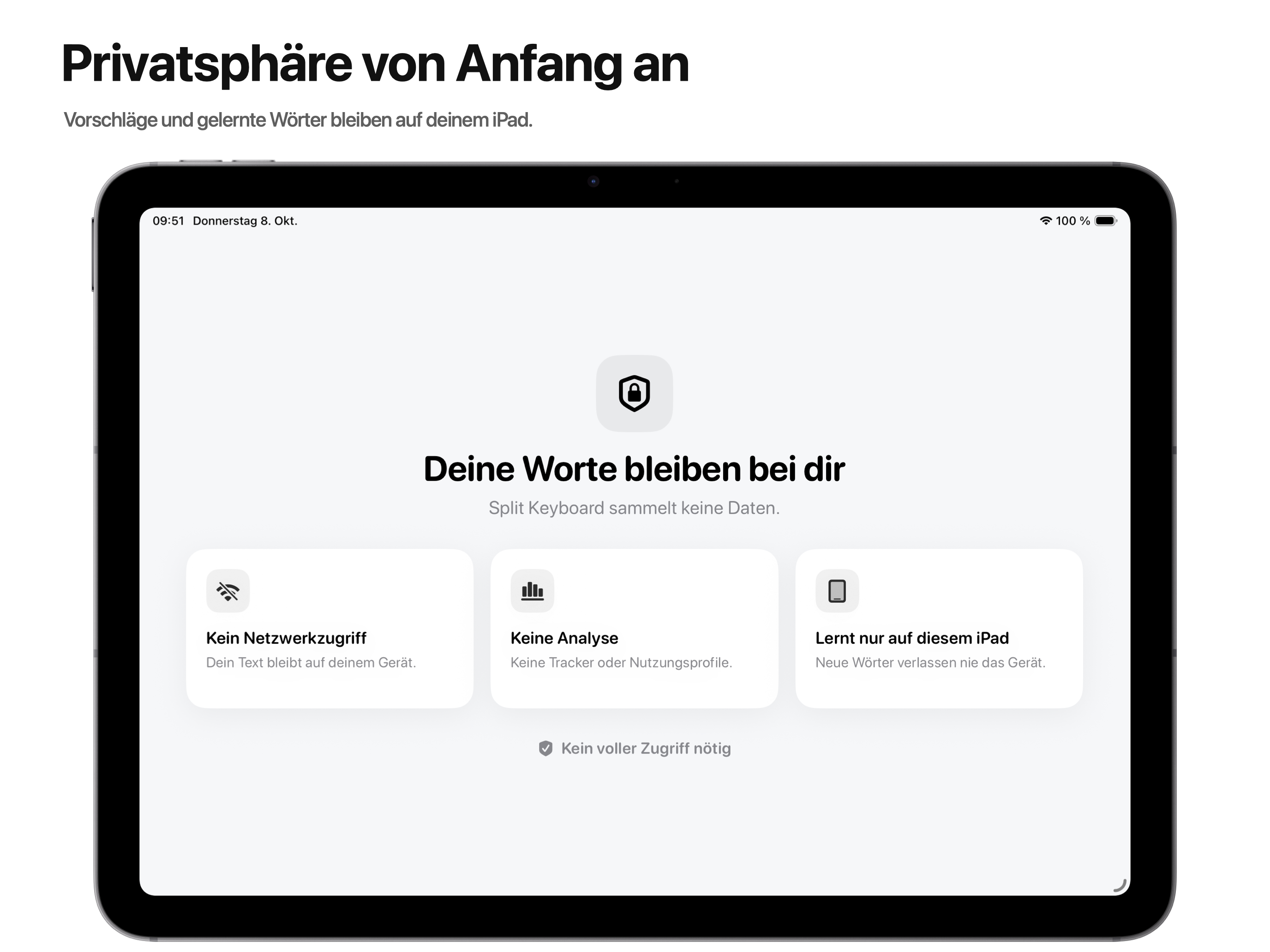 Privatsphäre von Anfang an